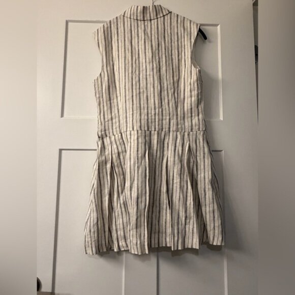 New Reformation Arella Linen Dress in Elsie Stripe - Picture 7 of 10